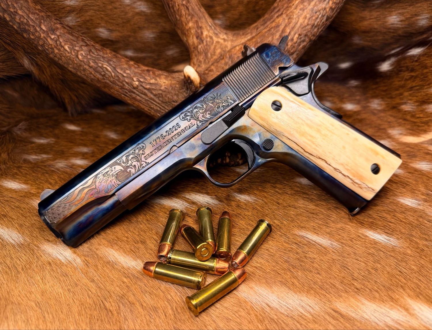250th Colt Government Model Series 70 .38 Super — Tyler Gun Works Custom Sestercentennial Commemorative 250th Colt Government Model Series 70 .38 Super — Tyler Gun Works Custom Sestercentennial Commemorative
