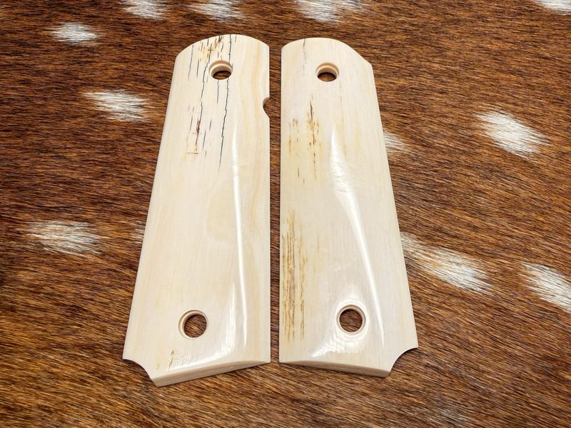 White Ivory Grips with Rare Bark for 1911 (AVAILABLE TO TEXAS RESIDENTS ONLY) White Ivory Grips with Rare Bark for 1911 (AVAILABLE TO TEXAS RESIDENTS ONLY)