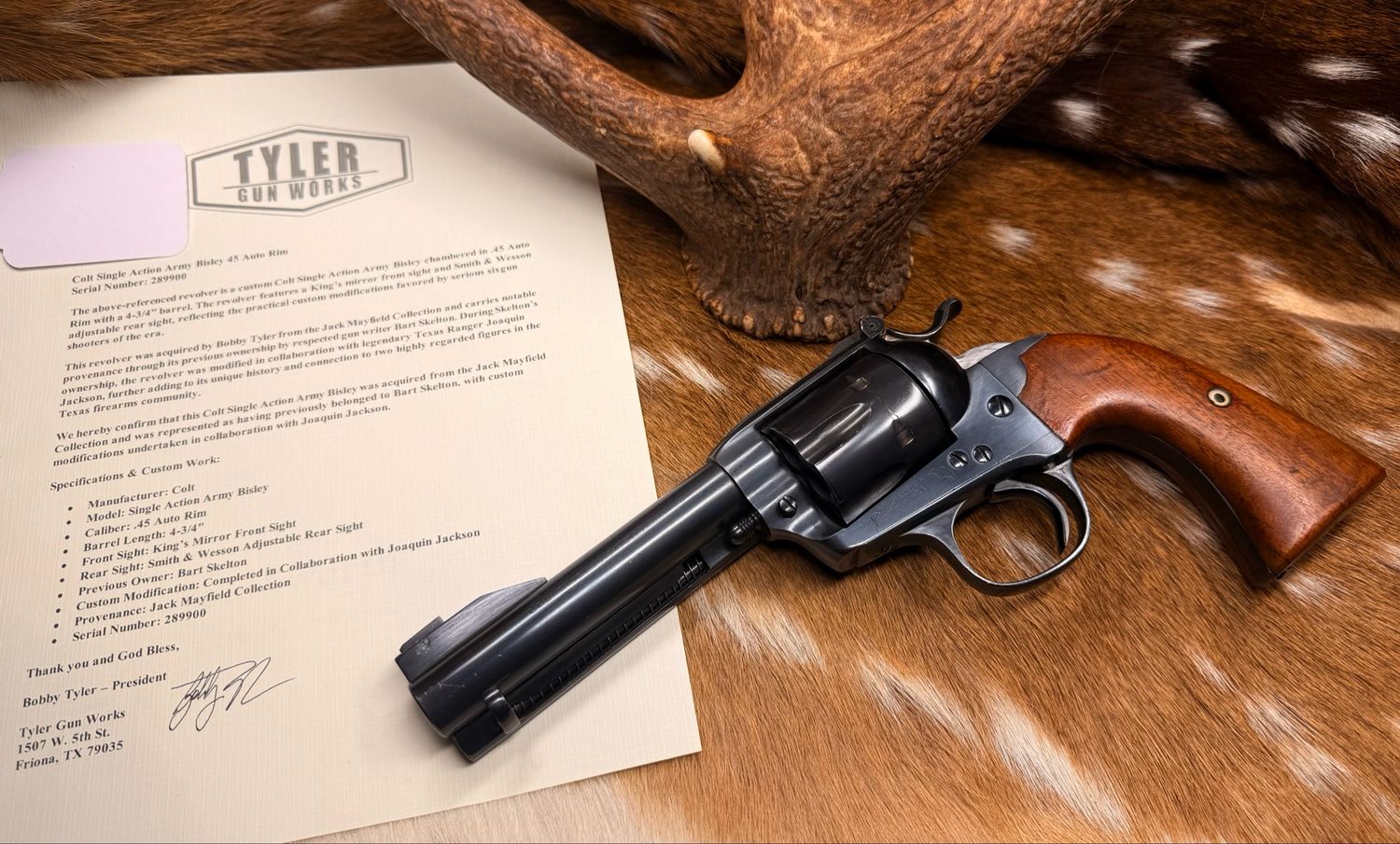 Colt Single Action Army Bisley .45 Auto Rim