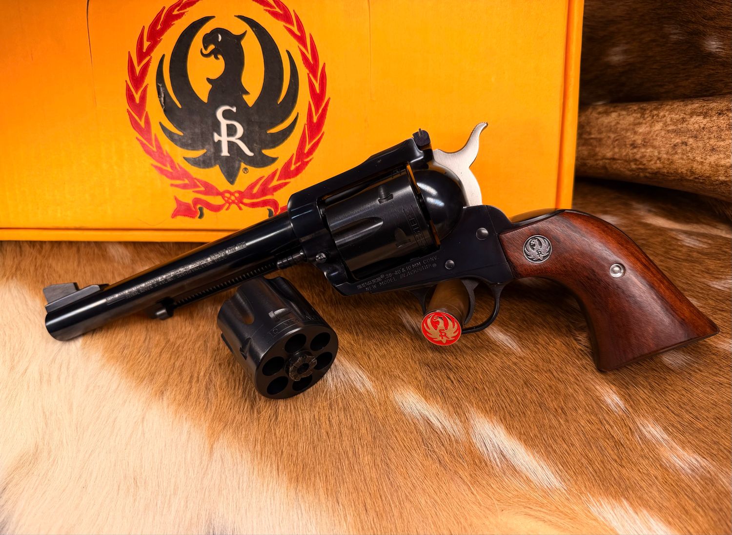 Ruger New Model Blackhawk “Buckeye Special” Convertible .38-40 Win / 10mm Auto Ruger New Model Blackhawk “Buckeye Special” Convertible .38-40 Win / 10mm Auto