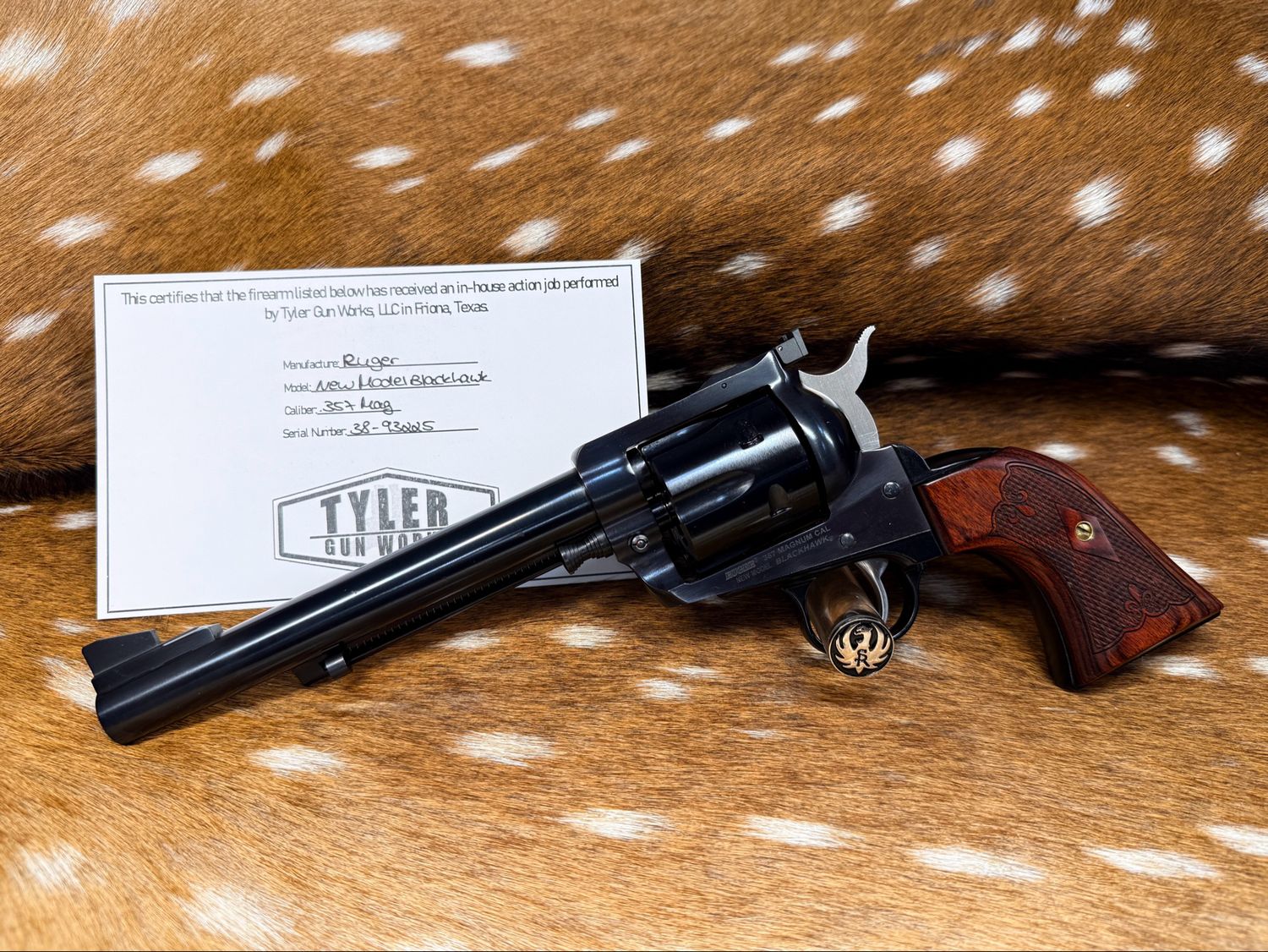 Semi-Custom 6.5" Ruger New Model Blackhawk .357 Magnum Revolver with TGW Action Job