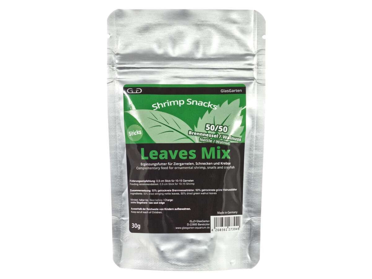 GlasGarten Shrimp Snacks Leaves Mix
