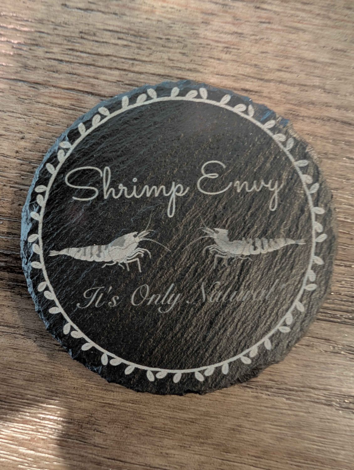 Shrimp Envy Slate Coaster – Scales of Valhalla