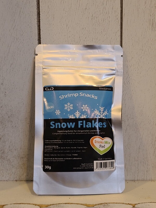 GlasGarten Snow Flakes Shrimp Snacks 3in1