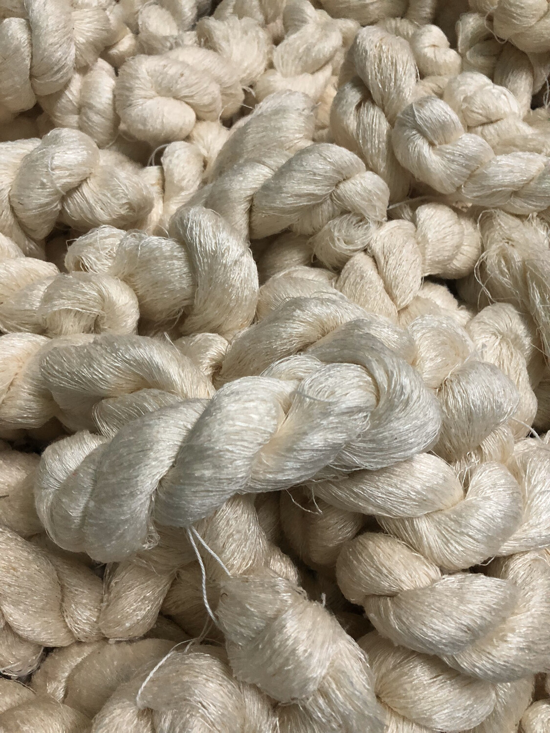 Pure Matka Silk Yarn, Hand Spun Yarn, Matka Silk, 100% Matka Yarn