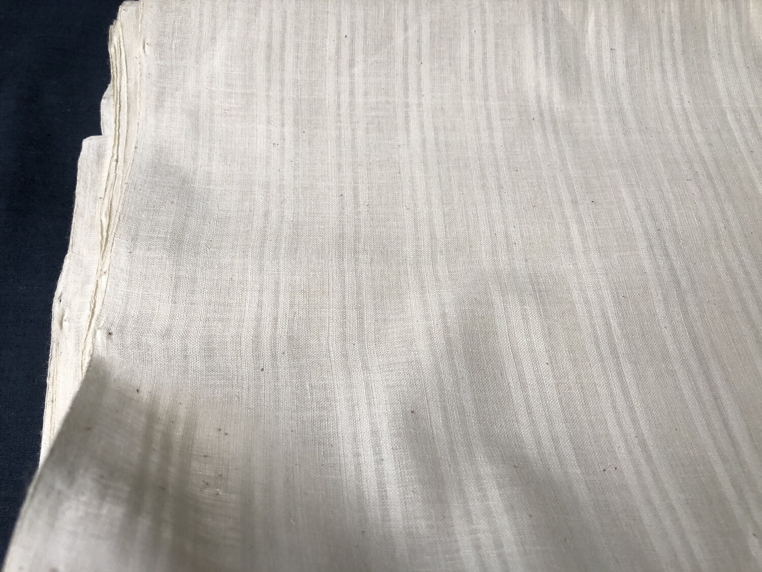 Hand Spun Hand Woven 200 Count Muslin Cotton Design  Fabric