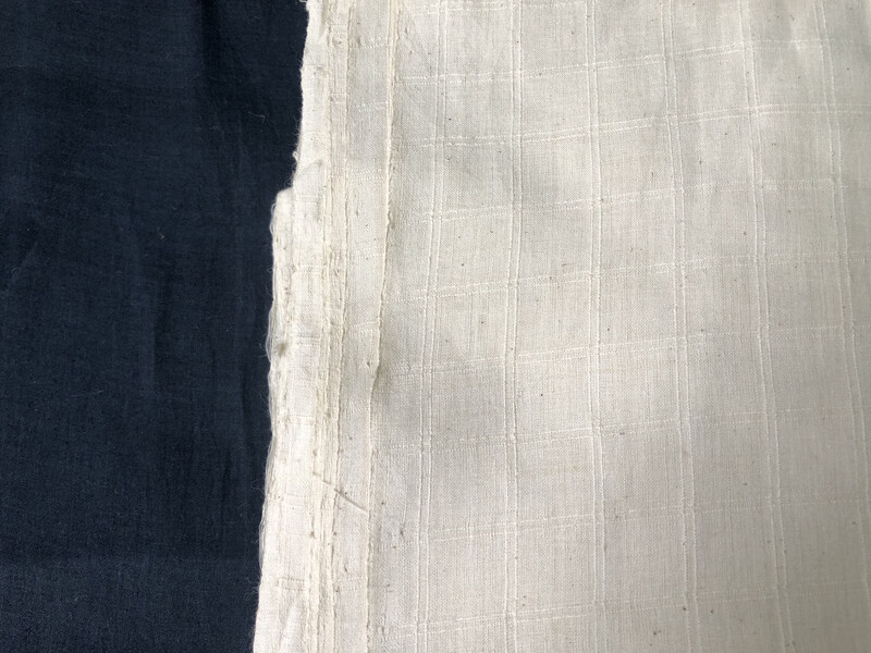 Hand Spun Hand Woven 200 Count Muslin Cotton Design  Fabric