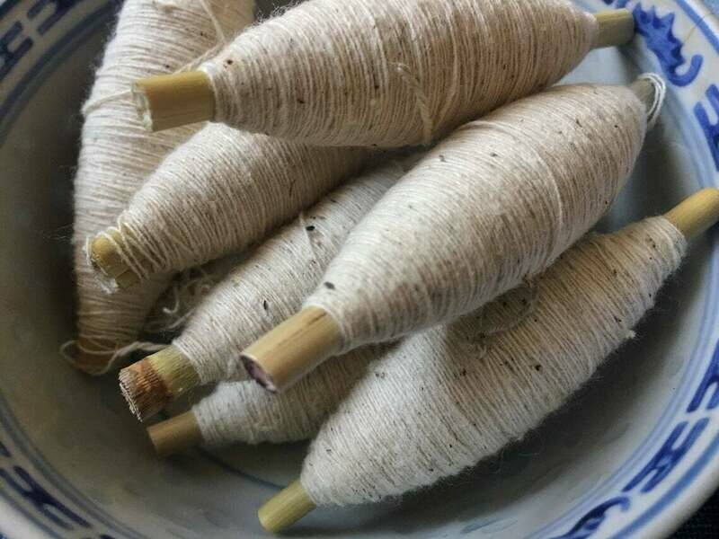 INDIAN IVORY WHITE Cotton Sashiko Thread/ Yarn - Sashiko/ Embroidery White thread Supplies - Japanese Vintage Boro Sashiko