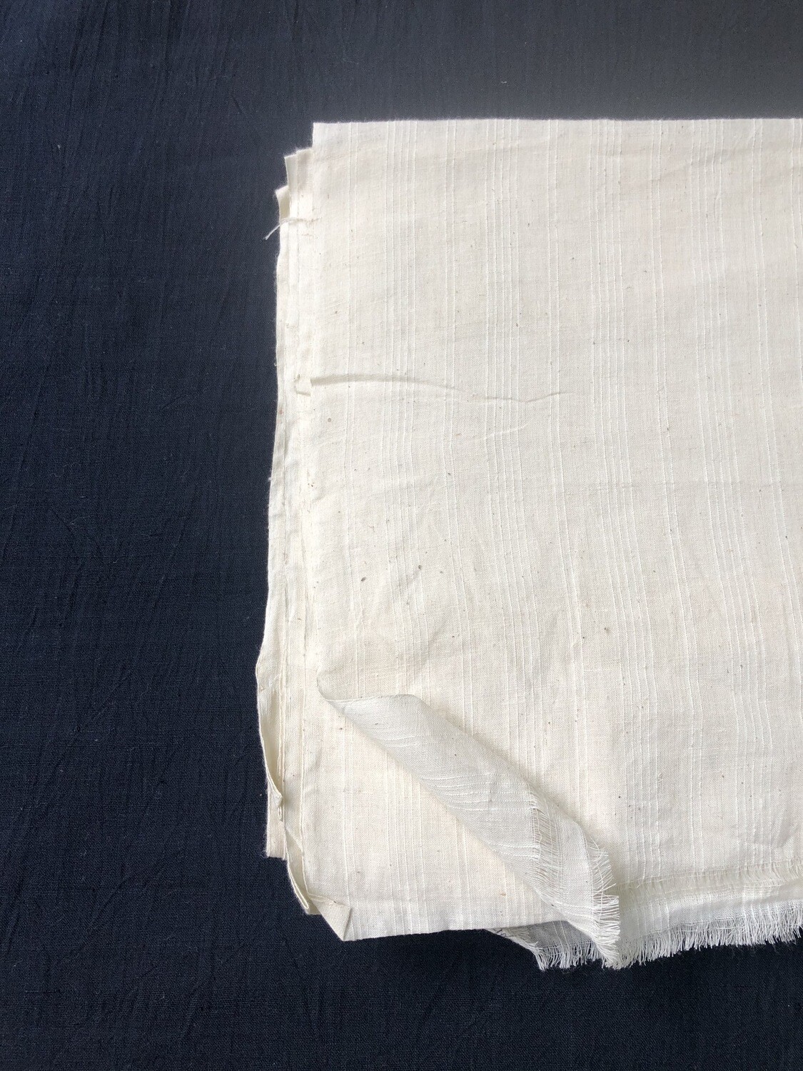 Hand Spun Hand Woven 200 Count Muslin Cotton Design  Fabric