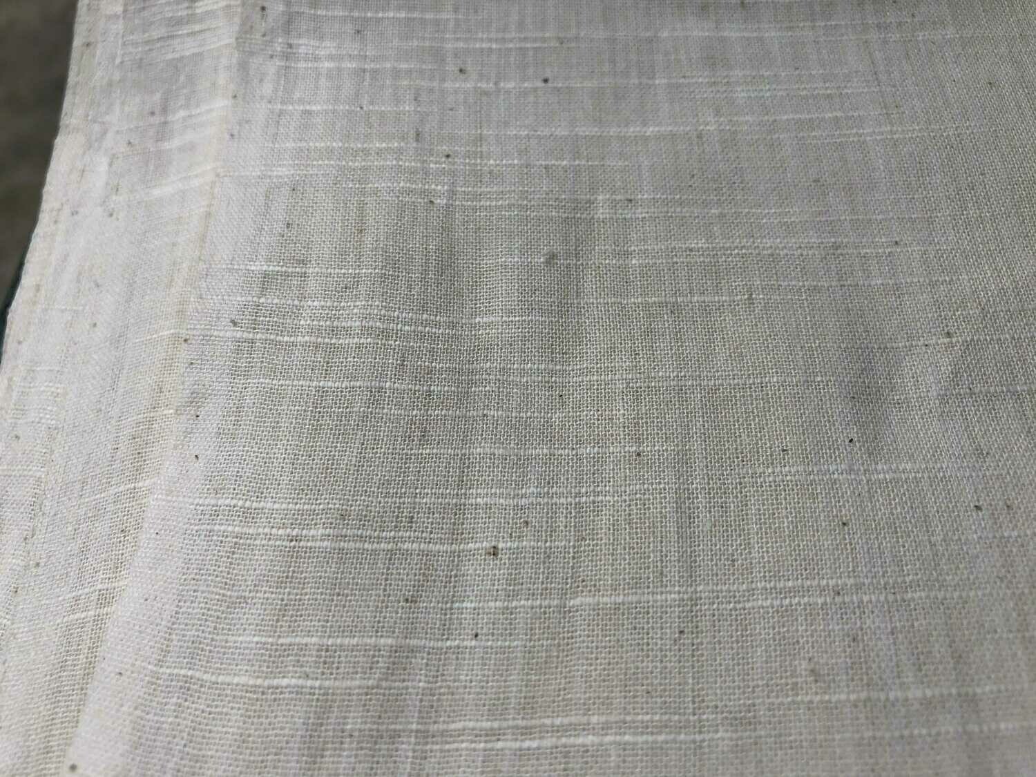 Hand Spun Hand Woven 200 Count Muslin Cotton Design  Fabric