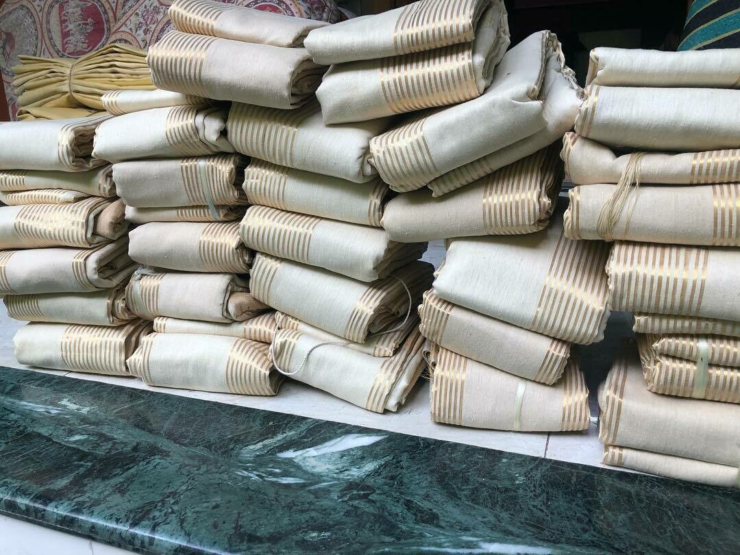 Matka Silk Saree with Zari Border