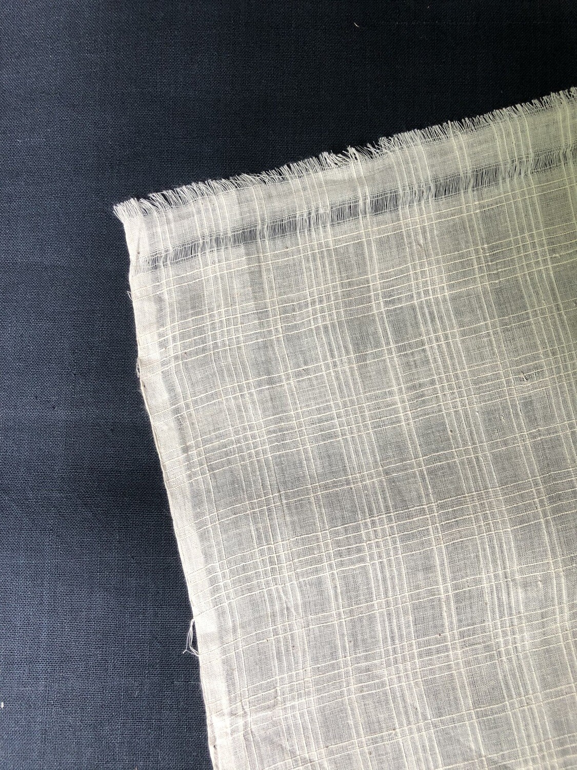 Hand Spun Hand Woven 200 Count Muslin Cotton Design  Fabric