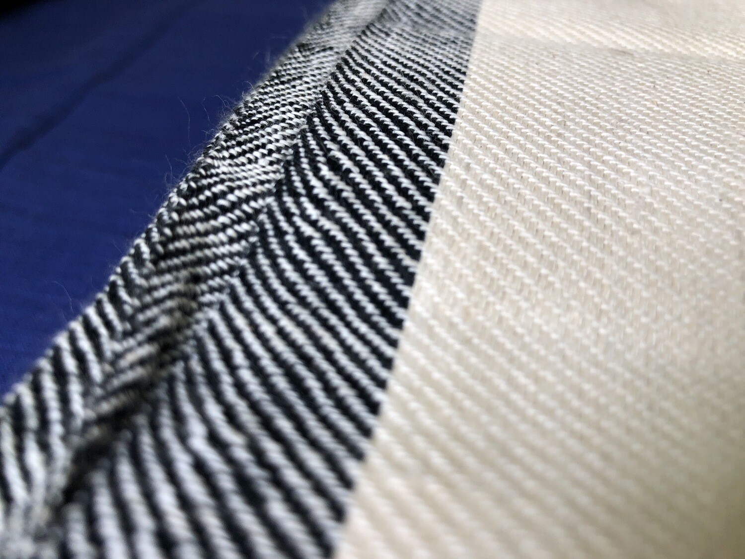Hand Spun Hand Woven Denim Cotton Fabric