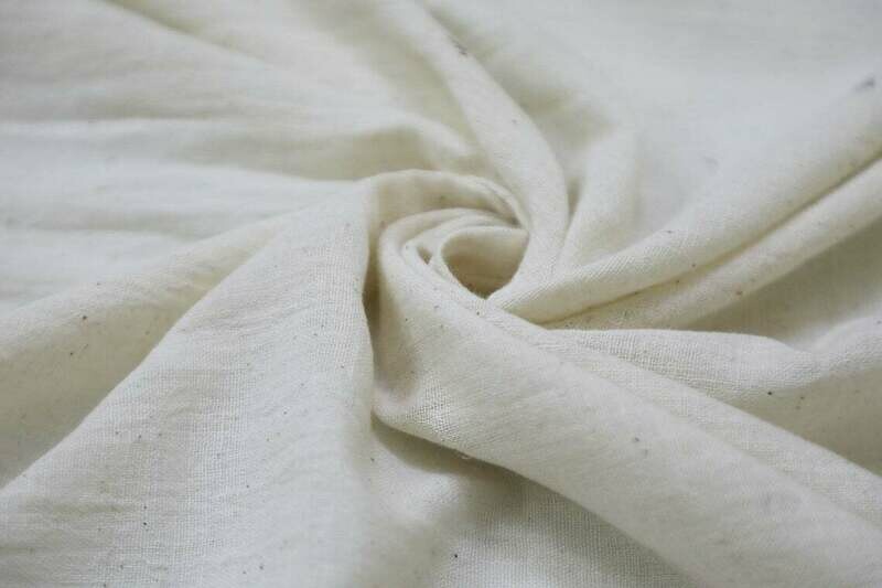Soft Organic Cotton Muslin Fabric / Unbleached Natural Children clothing fabric baby quilting fabric