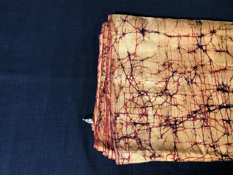Hand Batik Printed Mulberry Silk Fabric