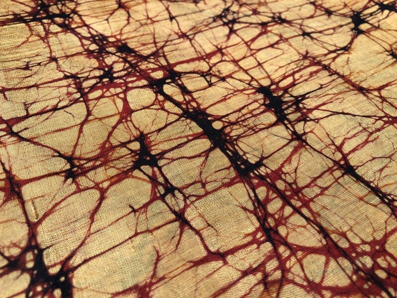 Hand Batik Printed Mulberry Silk Fabric