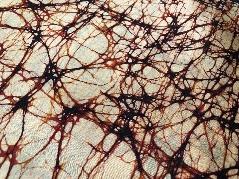 Hand Batik Printed Mulberry Silk Fabric