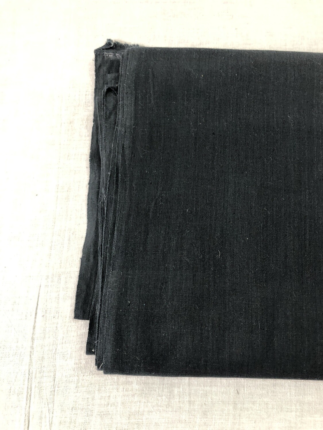 Hand Spun Hand Woven Black Cotton Fabric