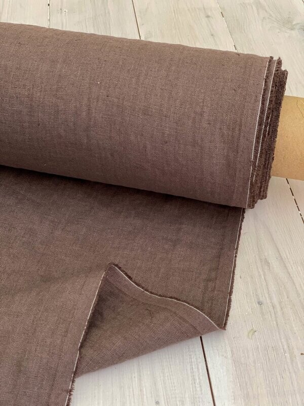 Cocoa linen fabric | Linen Fabric Hand Spun Hand Woven