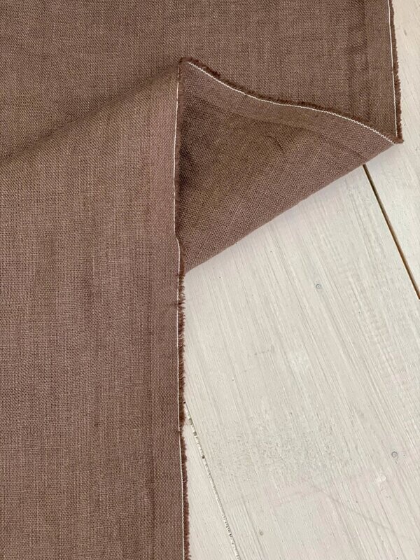 Cocoa linen fabric | Linen Fabric Hand Spun Hand Woven