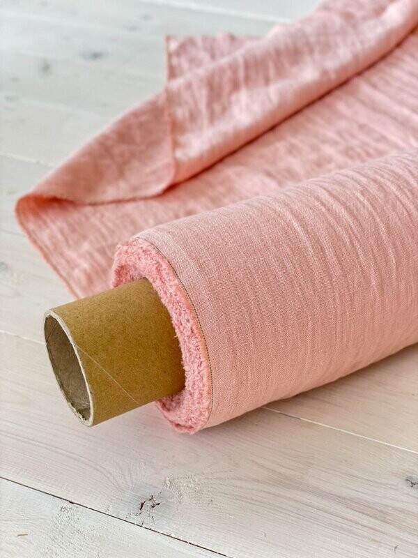 Light pink linen fabric | Linen Fabric Hand Spun Hand Woven