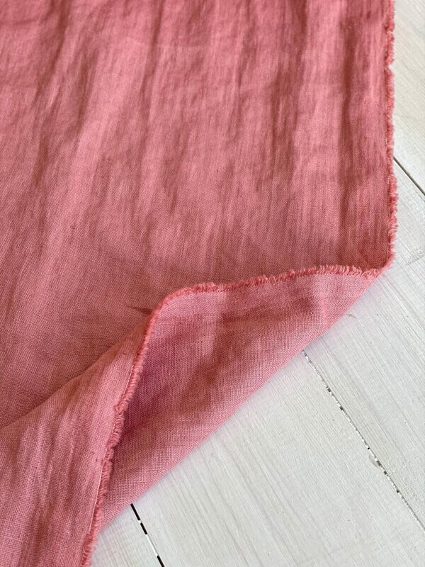 Coral almond linen fabric | Linen Fabric Hand Spun Hand Woven