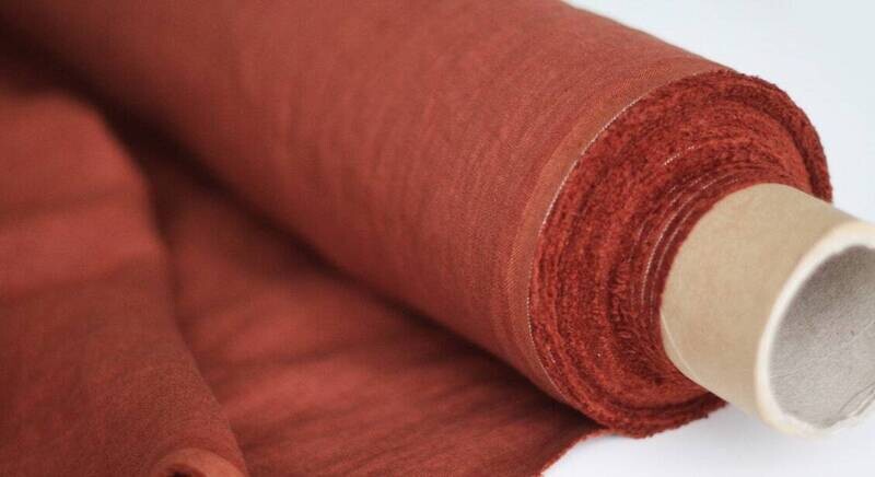 Red Clay Linen Fabric
 | Linen Fabric Hand Spun Hand Woven