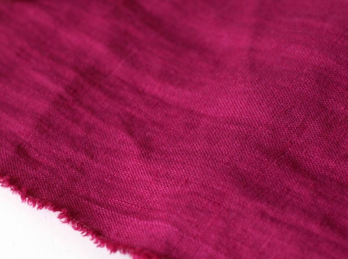 Fuchsia Pink Linen Fabric 
 | Linen Fabric Hand Spun Hand Woven