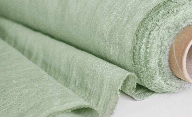 Sage Green Linen Fabric
 | Linen Fabric Hand Spun Hand Woven