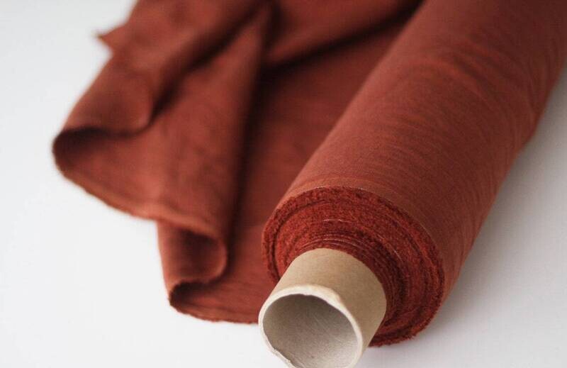 Red Clay Linen Fabric
 | Linen Fabric Hand Spun Hand Woven