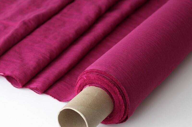 Fuchsia Pink Linen Fabric 
 | Linen Fabric Hand Spun Hand Woven