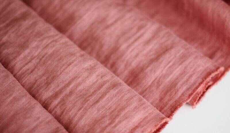 Salmon Pink Linen Fabric
 | Linen Fabric Hand Spun Hand Woven
