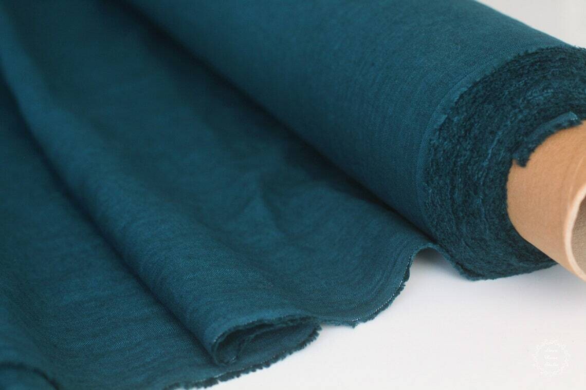 Pine Green Linen Fabric 
 | Linen Fabric Hand Spun Hand Woven