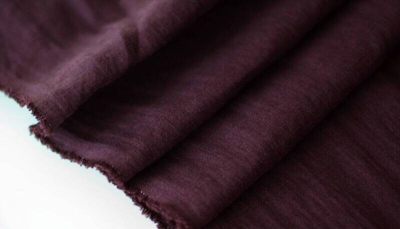 Eggplant Purple Linen Fabric
 | Linen Fabric Hand Spun Hand Woven