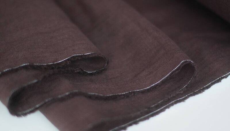 Dark Brown Linen Fabric
 | Linen Fabric Hand Spun Hand Woven