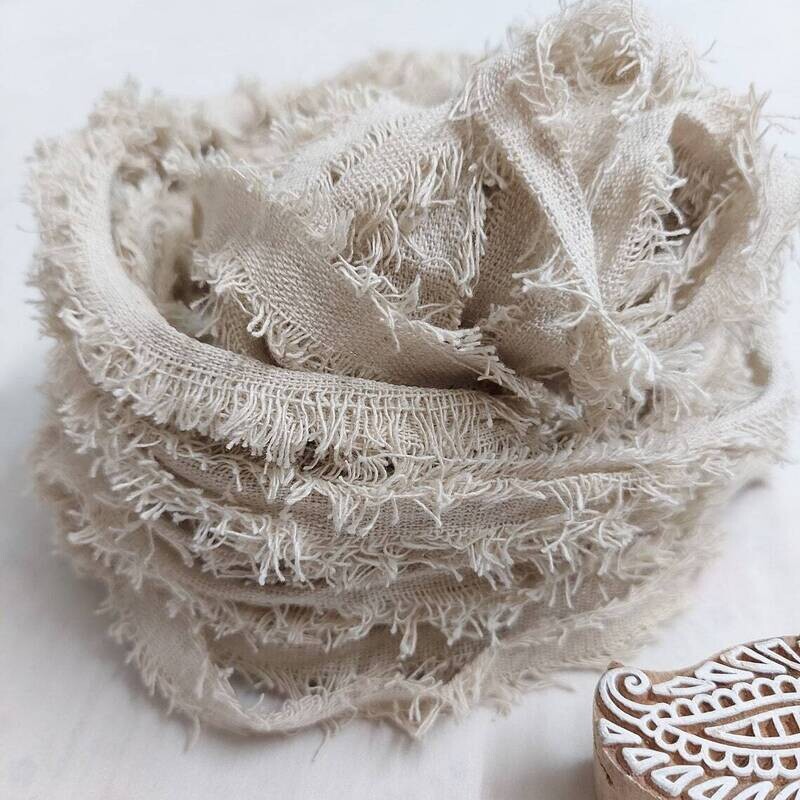 Recycled cotton sari ribbons, Dyeable khadi cotton ribbons, weaving knitting yarn, handmade ribbons, junk journals, 