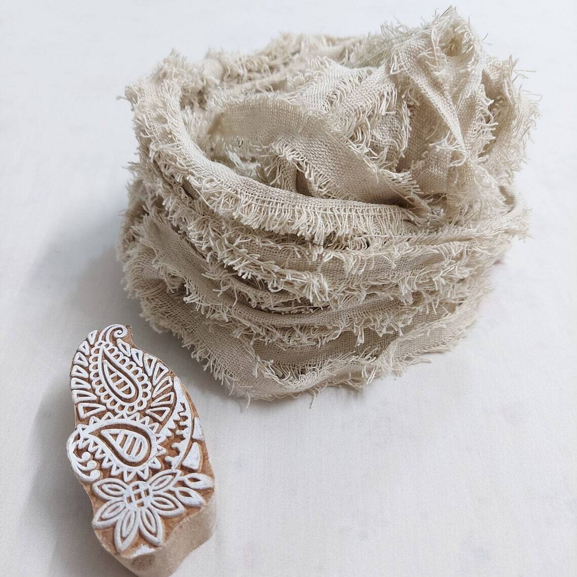 Recycled cotton sari ribbons, Dyeable khadi cotton ribbons, weaving knitting yarn, handmade ribbons, junk journals, 