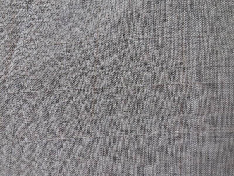 Hand Spun Hand Woven 200 Count Muslin Cotton Design  Fabric