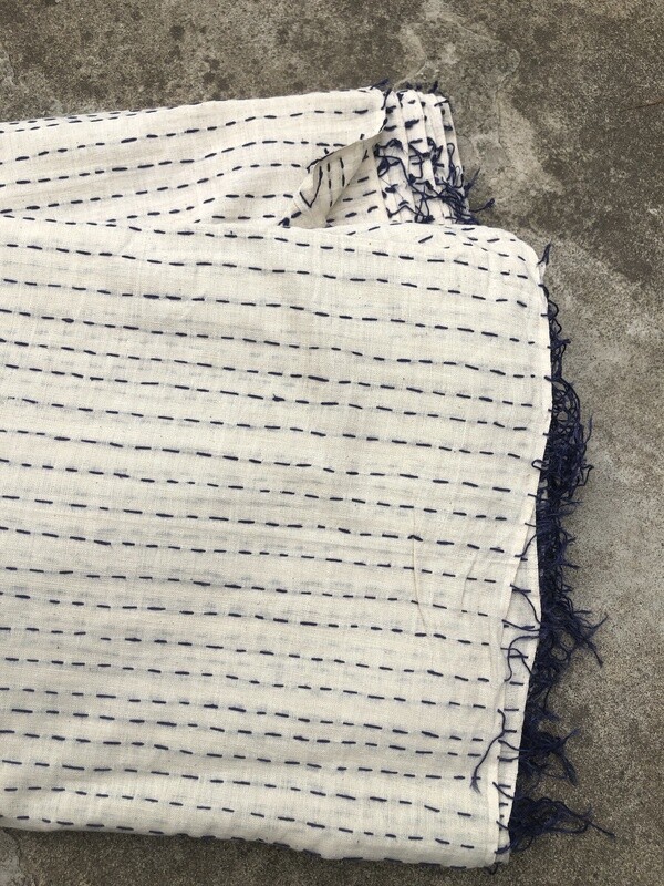 Hand Stitched Muslin Kantha Fabric |