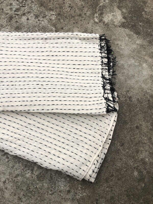 Hand Stitched Muslin Kantha Fabric |