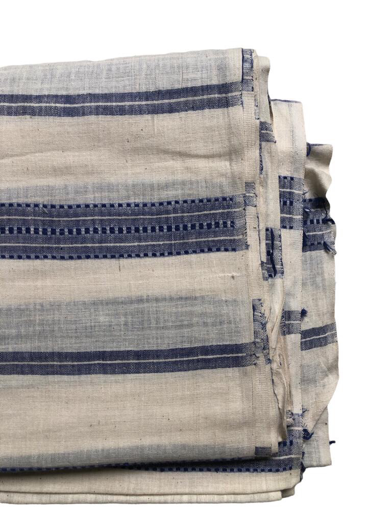 Cotton Yarn Dyed Dobby Woven-Blue Color with White Dobby-Fabric