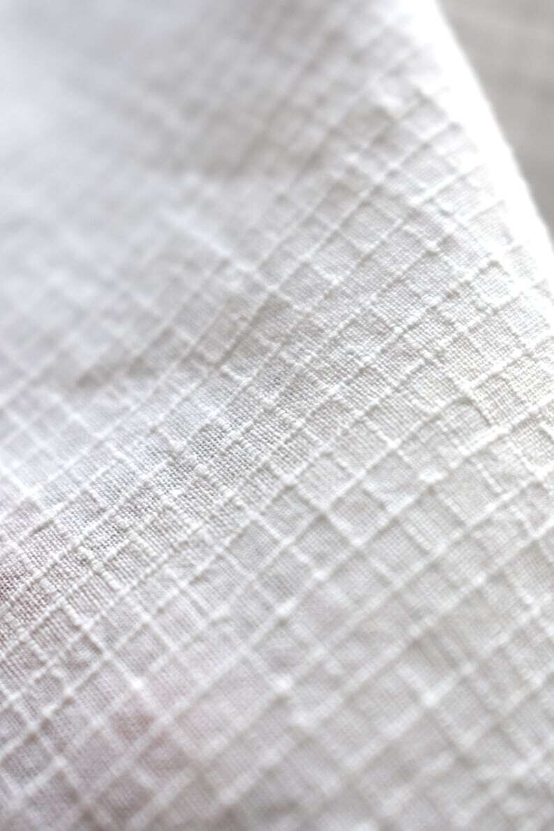 Hand Spun Hand Woven 200 Count Muslin Cotton Design  Fabric