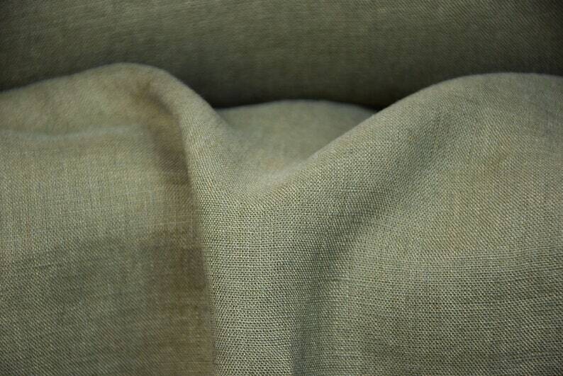 Linen Fabric Hand Spun Hand Woven |  Pure 100% linen Fabric Military 