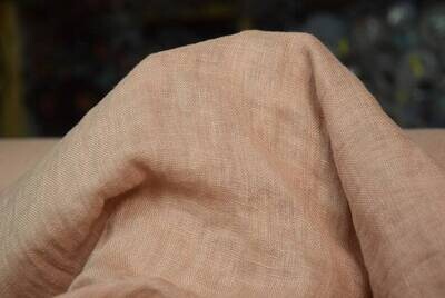 Linen Fabric Hand Spun Hand Woven | Pure 100% linen Fabric Brownish Color With a Soft RosyHint