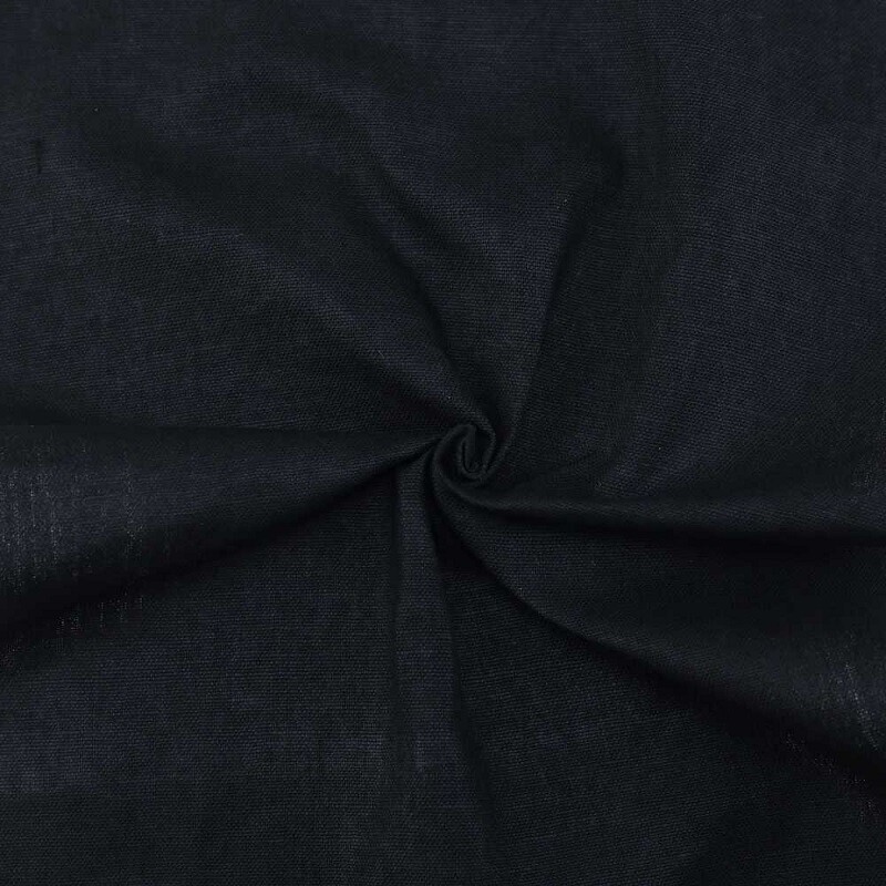 PLAIN BLACK  COTTON FABRIC - HAND SPUN HAND WOVEN FABRIC | ORGANIC FABRIC