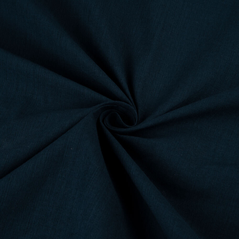 PLAIN MIDNIGHT BLUE COTTON FABRIC - HAND SPUN HAND WOVEN FABRIC | ORGANIC FABRIC