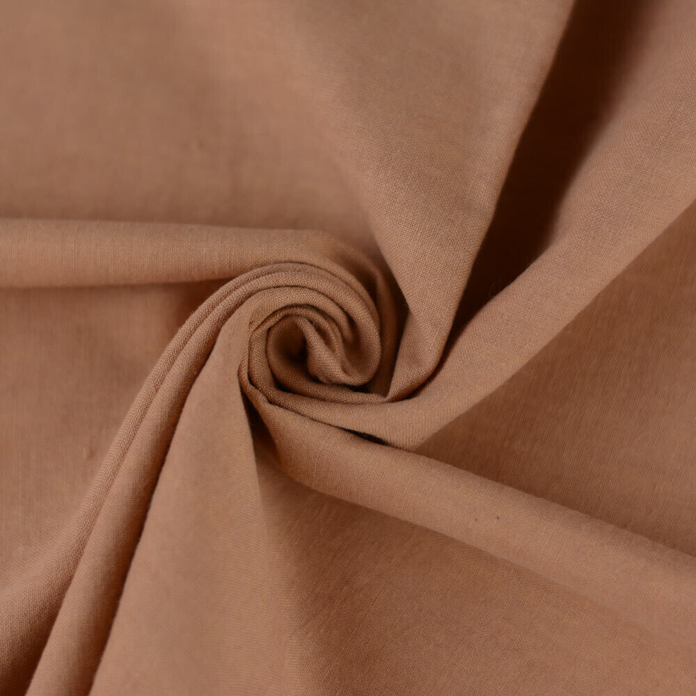 PLAIN LIGHT BROWN COTTON FABRIC - HAND SPUN HAND WOVEN FABRIC | ORGANIC FABRIC
