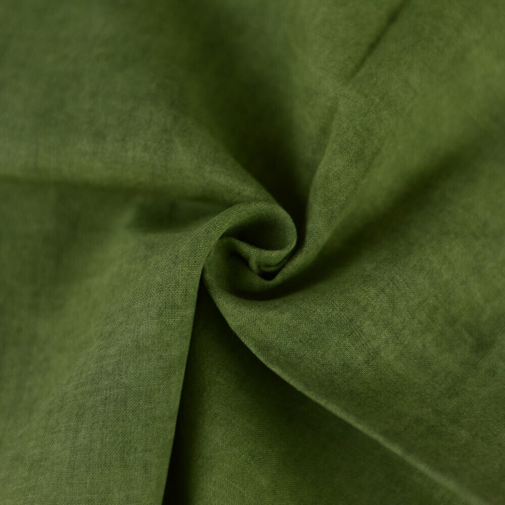 PLAIN DARK GREEN COTTON FABRIC - HAND SPUN HAND WOVEN FABRIC | ORGANIC FABRIC