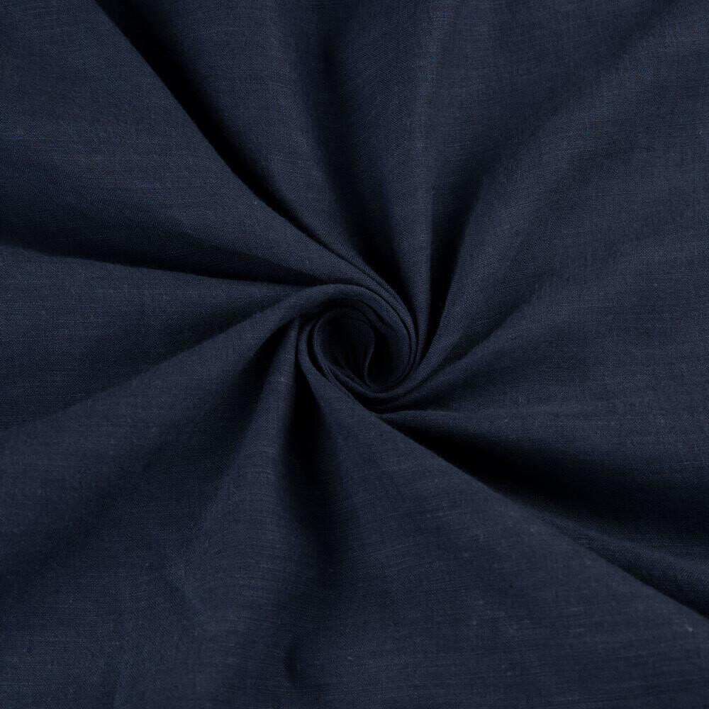 PLAIN NAVY BLUE  COTTON FABRIC - HAND SPUN HAND WOVEN FABRIC