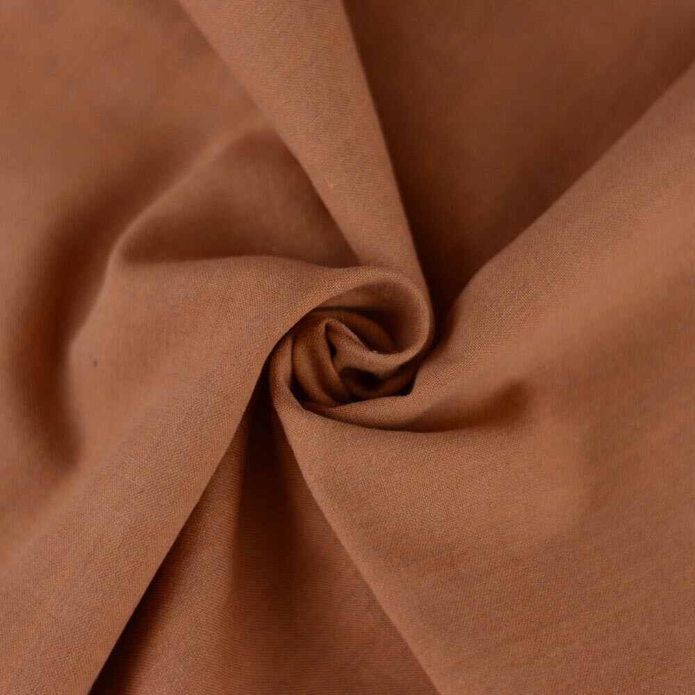 PLAIN DARK BROWN COTTON FABRIC - HAND SPUN HAND WOVEN FABRIC | ORGANIC FABRIC